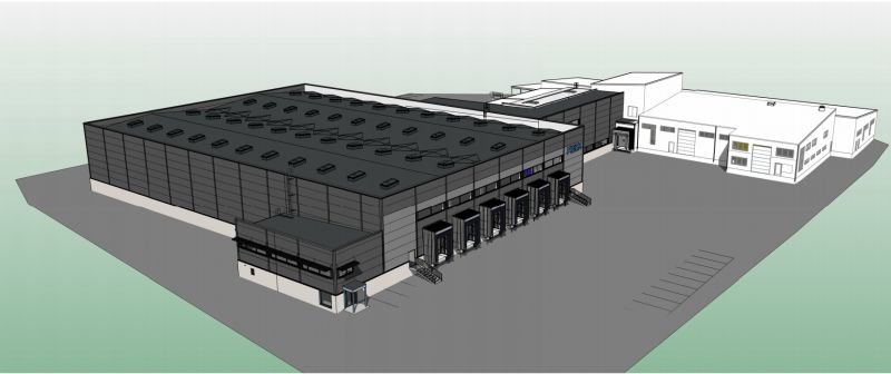 Rendering of the Fibox plant