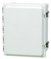 24 x 24 x 10 Polycarbonate Enclosure with a Hinged Opaque Screw Cover w/S.S. Quick release latch